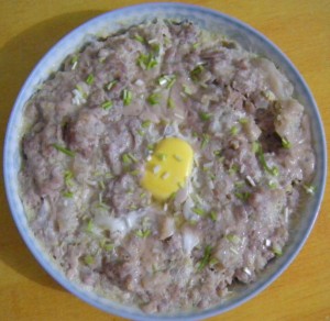 肉饼蒸蛋